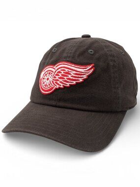 NHL Detroit Red Wings Patch Dad Hat, Under Brim Art, Adjustable Buckle Strap